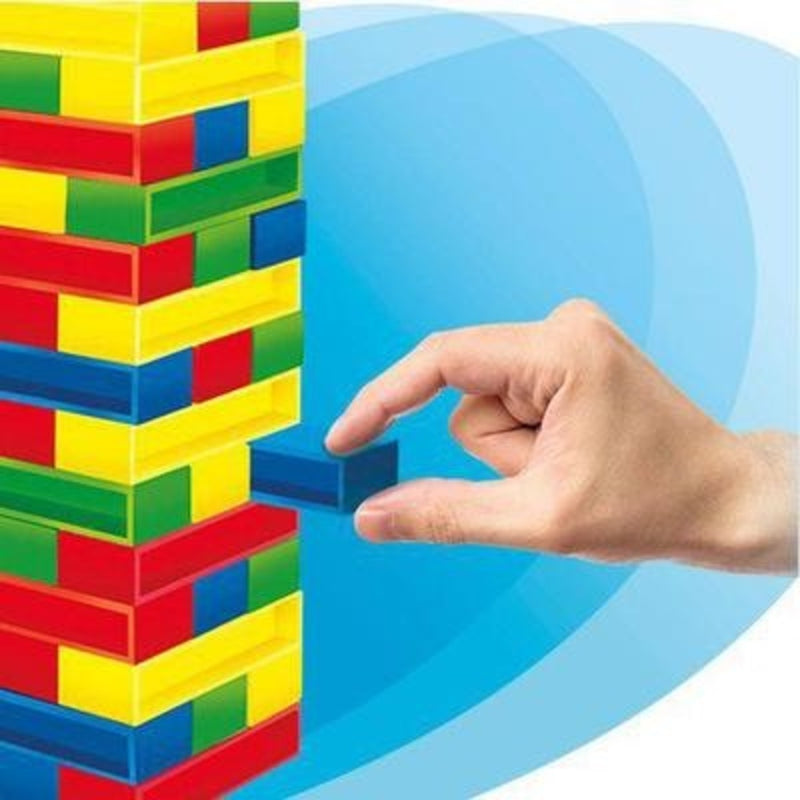 Caiu Perdeu Jogo Torre Colorida Empilhar com 45 Peças brinquedo educativo - Pais & Filhos