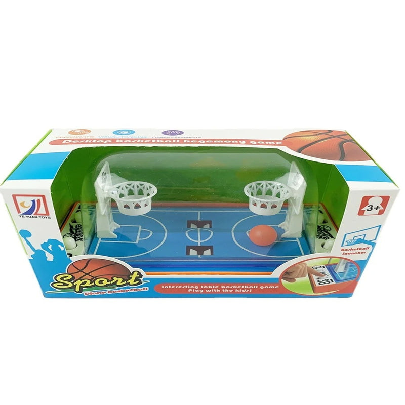 Jogo Mini Máquina Basquete De Mesa Com Lançador Dedo 2 Em 1