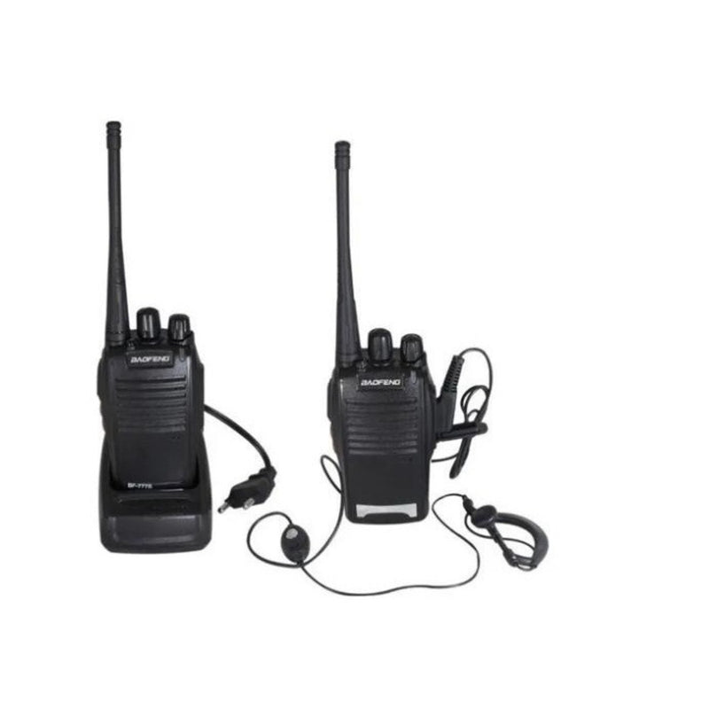 kit 2 rádios comunicador Alcance até 4 Km 16 Canais BF 777S Profissional recarregável rádio segurança baofeng